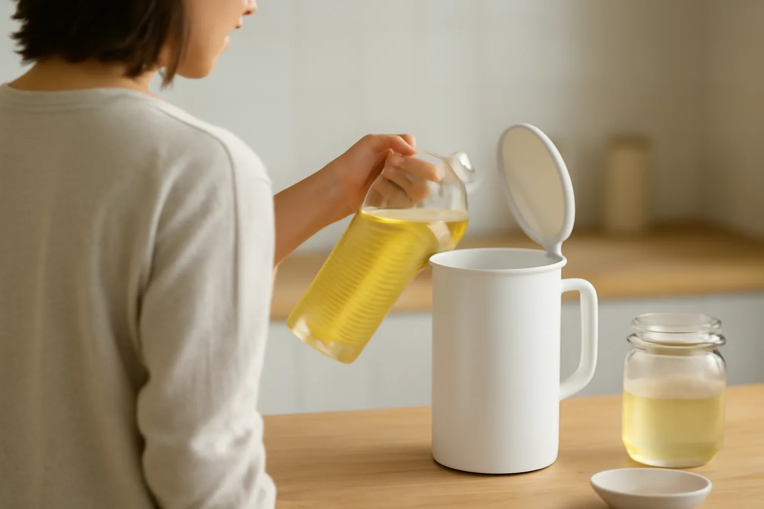 オイルポットは100均グッズで代用できる?安全な選び方と油こし術