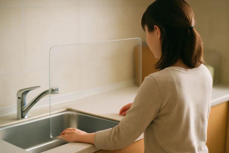 キッチンの水はね防止は100均で！場所に合う選び方と取り付け方