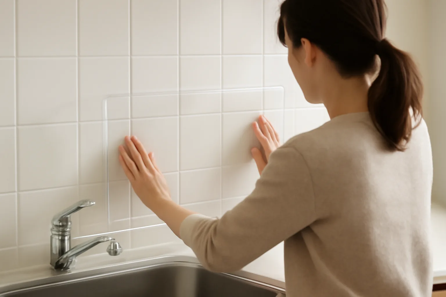 キッチンの水はね防止は100均で！場所に合う選び方と取り付け方