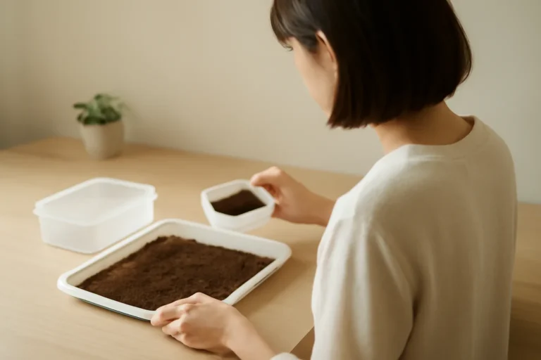 コーヒーかすの乾燥は100均で手軽に！カビを防ぐコツと消臭剤の作り方