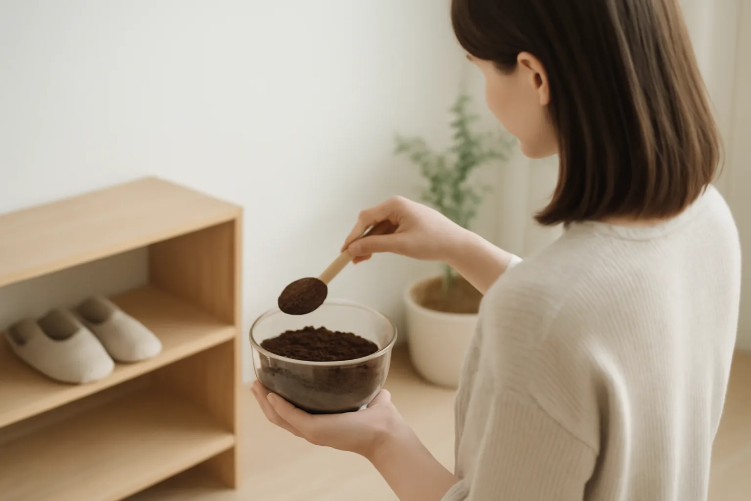 コーヒーかすの入れ物は100均でそろう？代用品の選び方と消臭活用術
