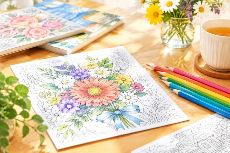 セリアの塗り絵を気軽に楽しもう！絵柄と紙で選ぶはじめの一冊