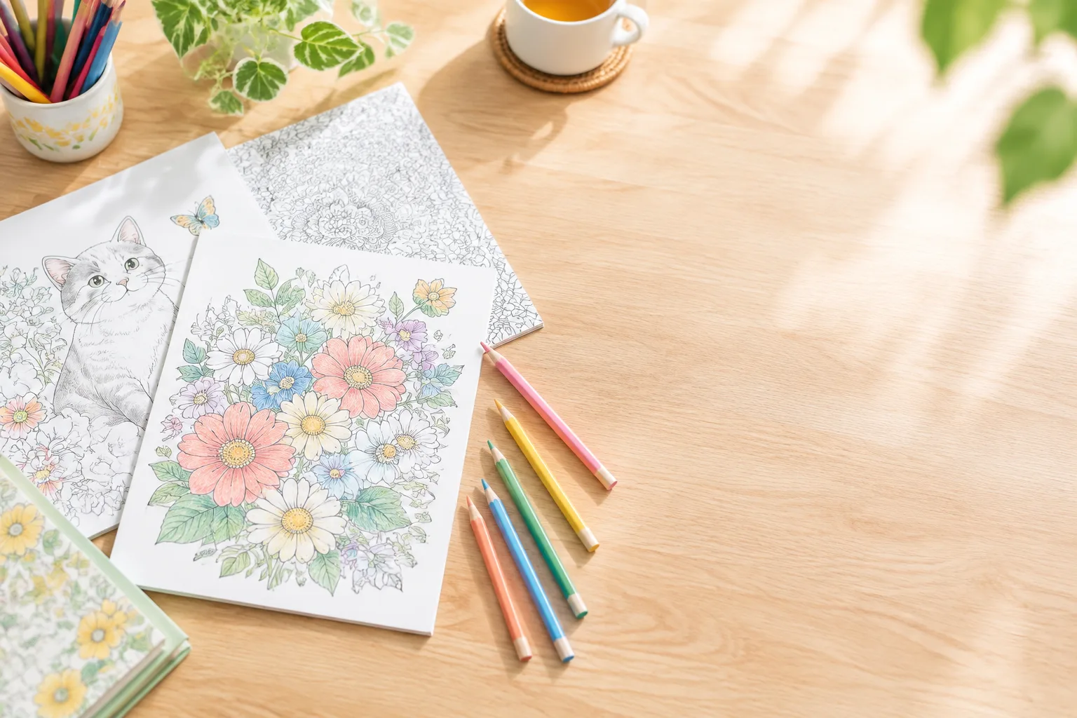 セリアの塗り絵を気軽に楽しもう!絵柄と紙で選ぶはじめの一冊