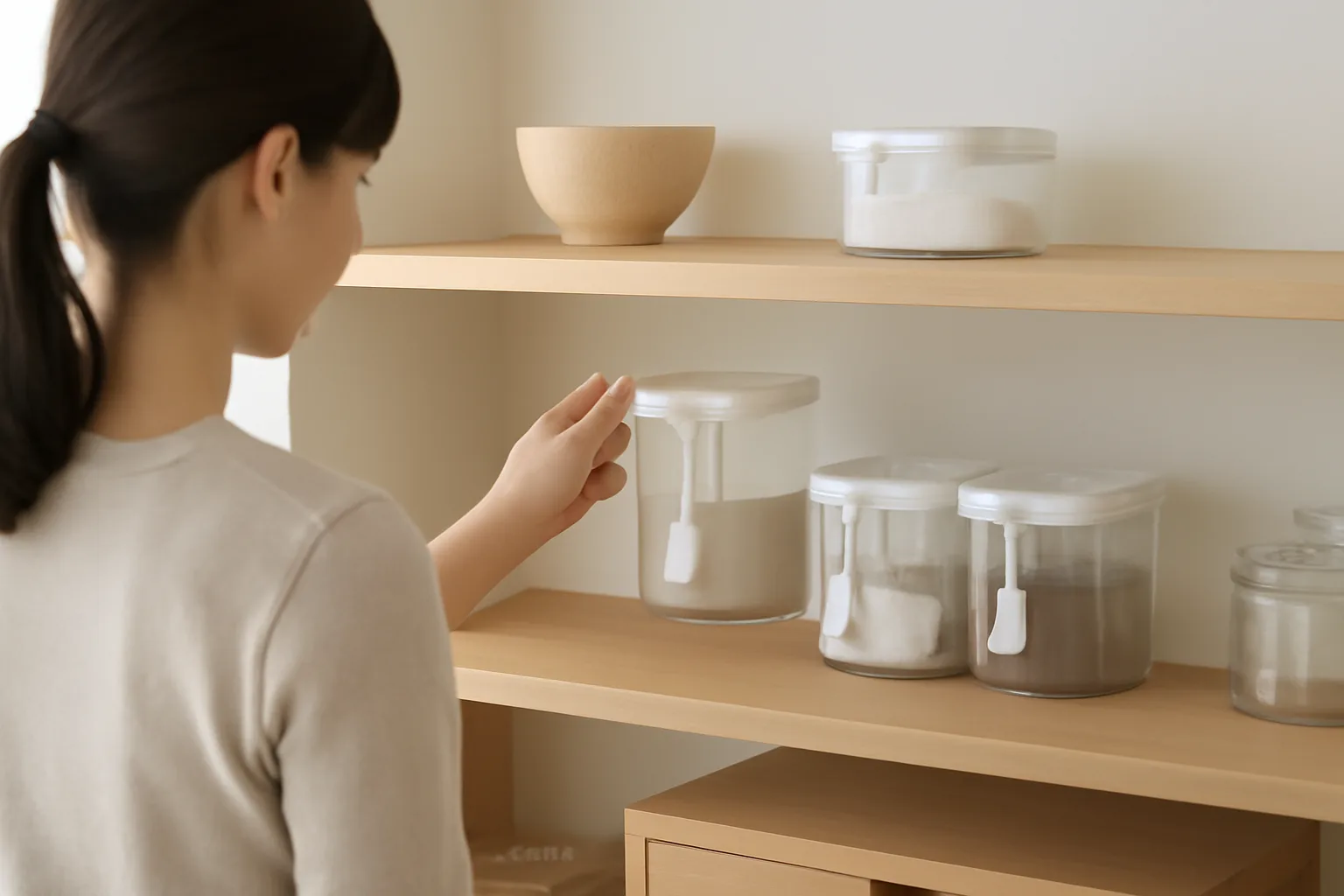 セリアのスプーン付き調味料入れ4タイプ｜用途と収納で選ぶコツ