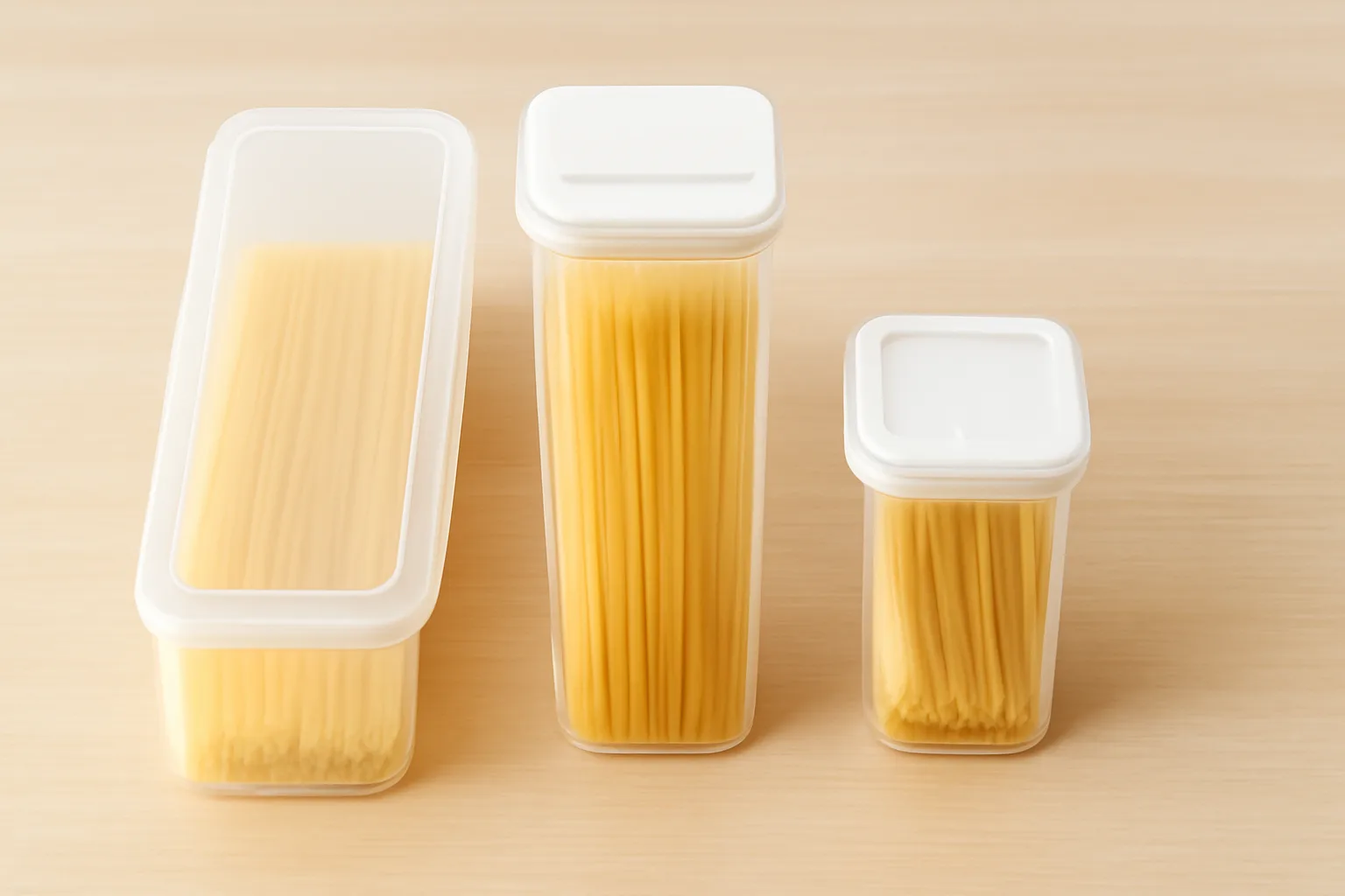 ダイソーのパスタケース3種類を比較！収納量と使いやすさで選ぶコツ