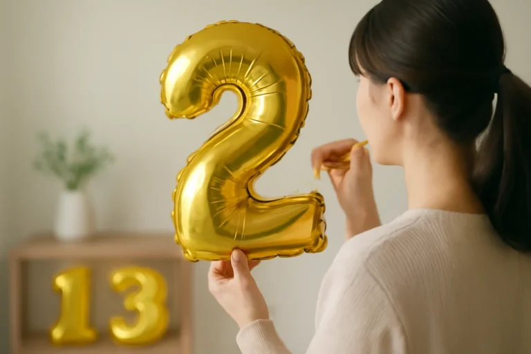 ダイソーの数字バルーンはどこ？膨らませ方と壁を傷つけない飾り方