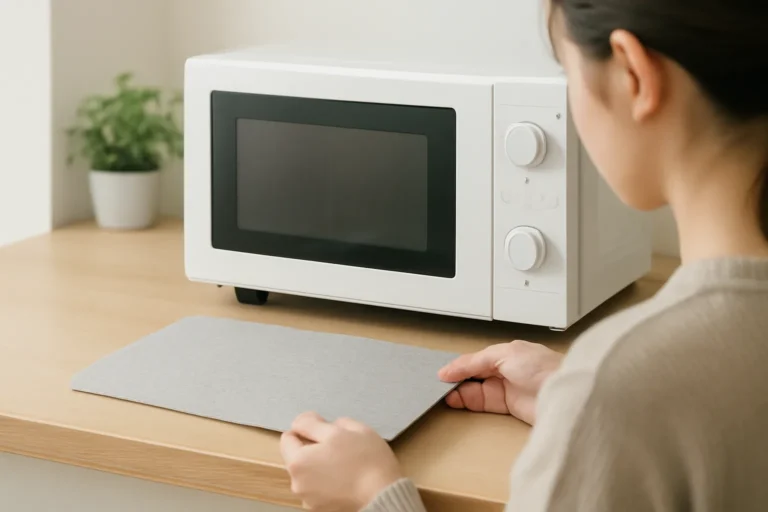 電子レンジの下に敷くシートは100均で探せる？選び方と安全確認